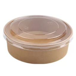 [BR1200] KRAFT  BOWL 1200  cc + COUVERCLE  PET  (  125 unités/ carton )